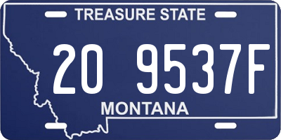 MT license plate 209537F