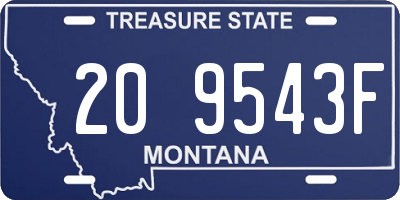 MT license plate 209543F