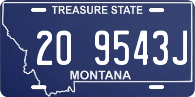 MT license plate 209543J
