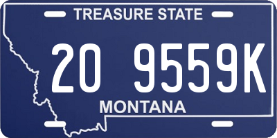 MT license plate 209559K