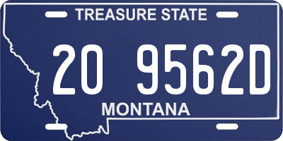 MT license plate 209562D