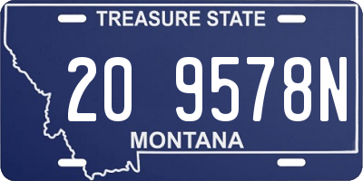 MT license plate 209578N