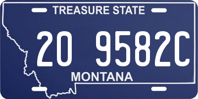MT license plate 209582C