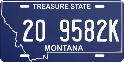 MT license plate 209582K