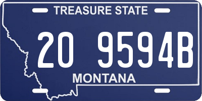 MT license plate 209594B