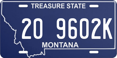 MT license plate 209602K