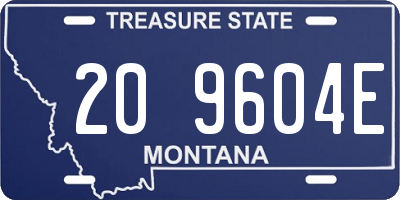 MT license plate 209604E