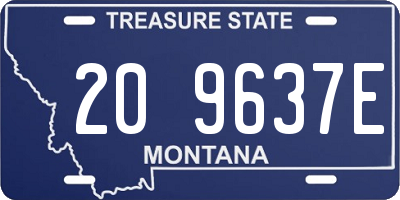 MT license plate 209637E