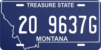 MT license plate 209637G