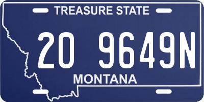 MT license plate 209649N