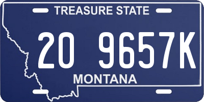 MT license plate 209657K