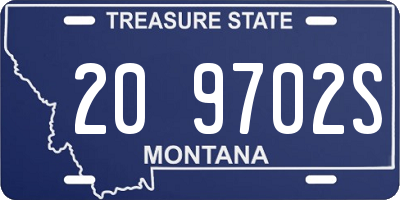 MT license plate 209702S