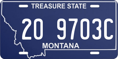 MT license plate 209703C