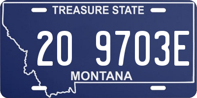 MT license plate 209703E