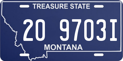 MT license plate 209703I