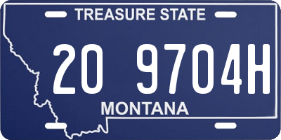 MT license plate 209704H