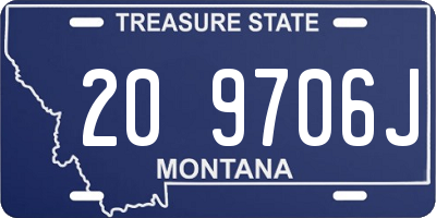 MT license plate 209706J