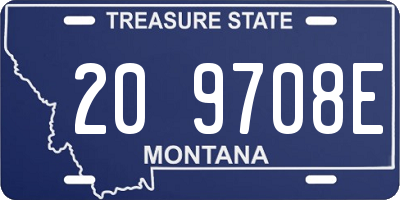 MT license plate 209708E