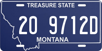 MT license plate 209712D