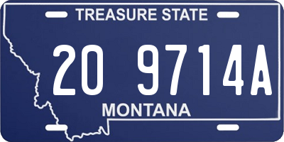 MT license plate 209714A