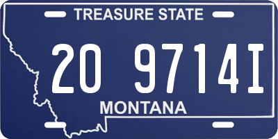 MT license plate 209714I