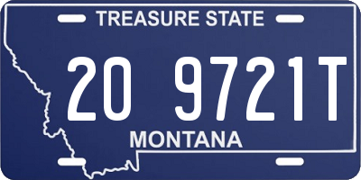 MT license plate 209721T