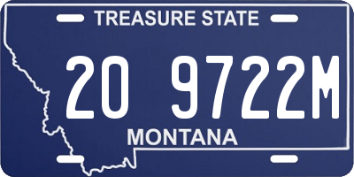 MT license plate 209722M