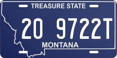 MT license plate 209722T