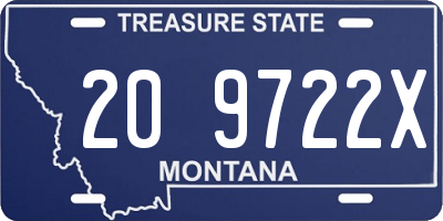 MT license plate 209722X