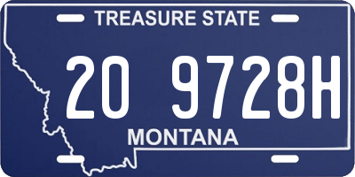 MT license plate 209728H