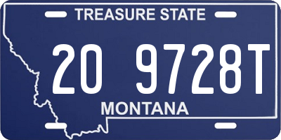 MT license plate 209728T
