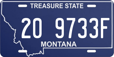 MT license plate 209733F