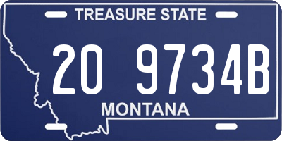 MT license plate 209734B