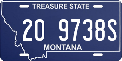 MT license plate 209738S