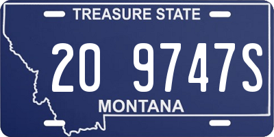 MT license plate 209747S