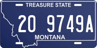 MT license plate 209749A
