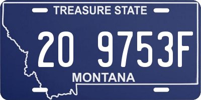 MT license plate 209753F