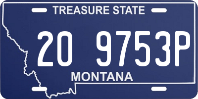 MT license plate 209753P