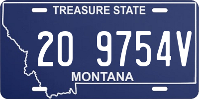 MT license plate 209754V