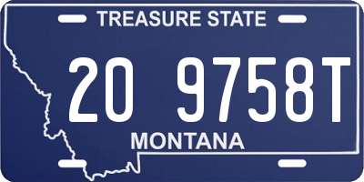 MT license plate 209758T