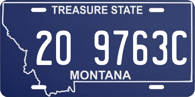 MT license plate 209763C