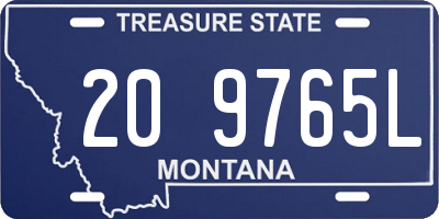 MT license plate 209765L