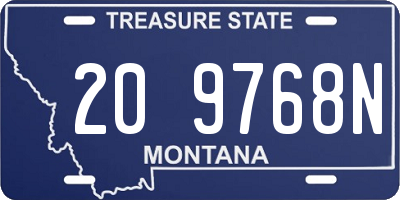 MT license plate 209768N