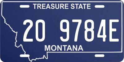 MT license plate 209784E