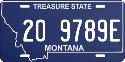MT license plate 209789E