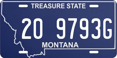MT license plate 209793G