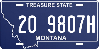 MT license plate 209807H