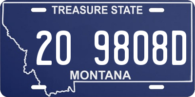 MT license plate 209808D
