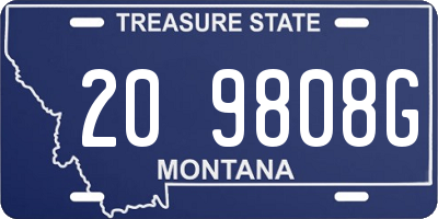 MT license plate 209808G