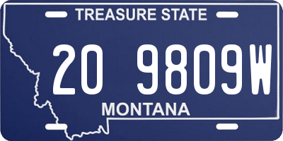 MT license plate 209809W